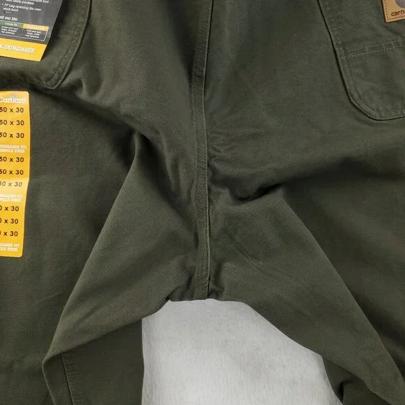 Carhartt Vintage Washed Duck Work Dungaree Carpenter Pants 50x30 Real 49x30 NW